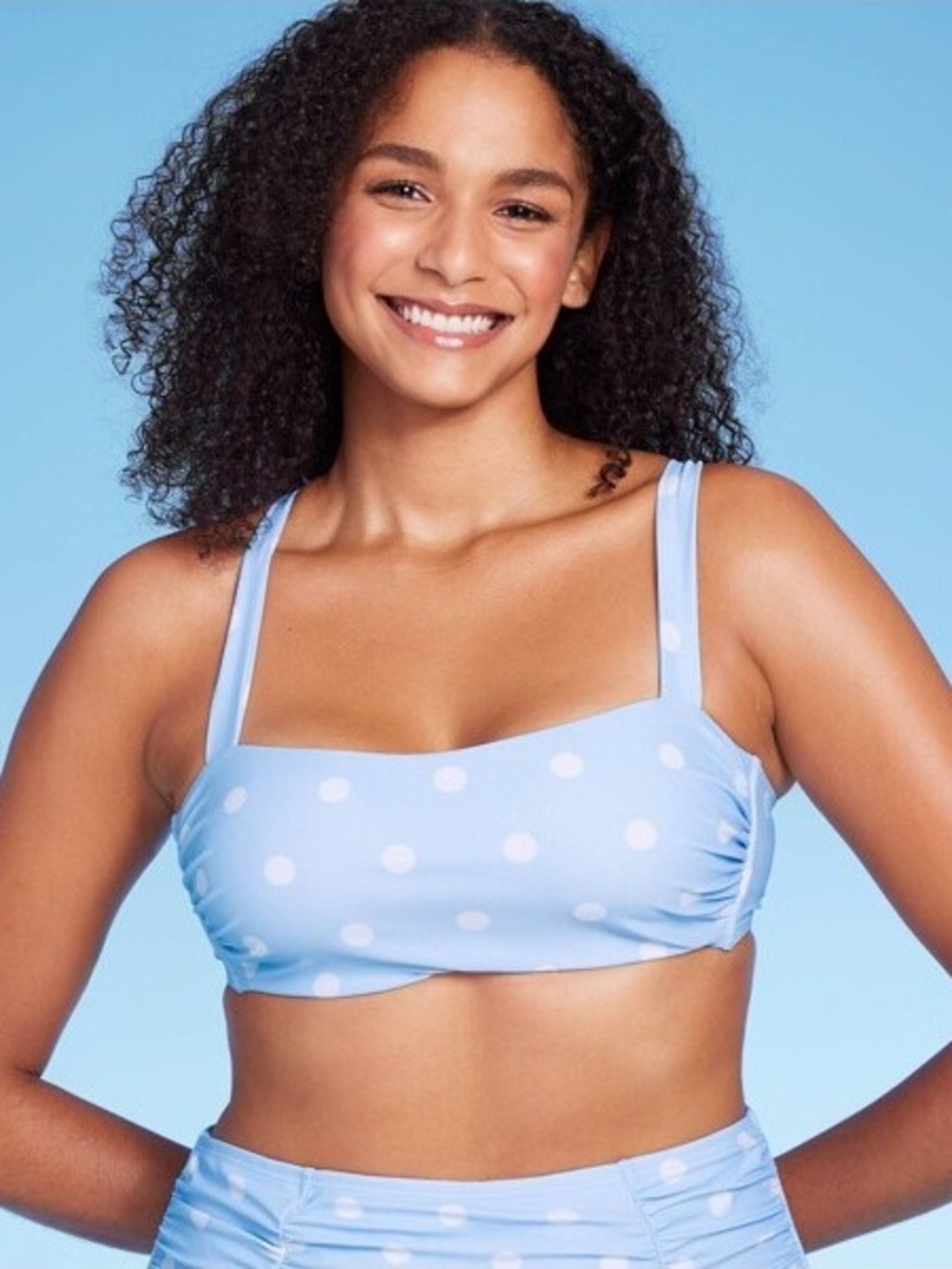 Kona Sol Light Blue Polka Dot Swimwear